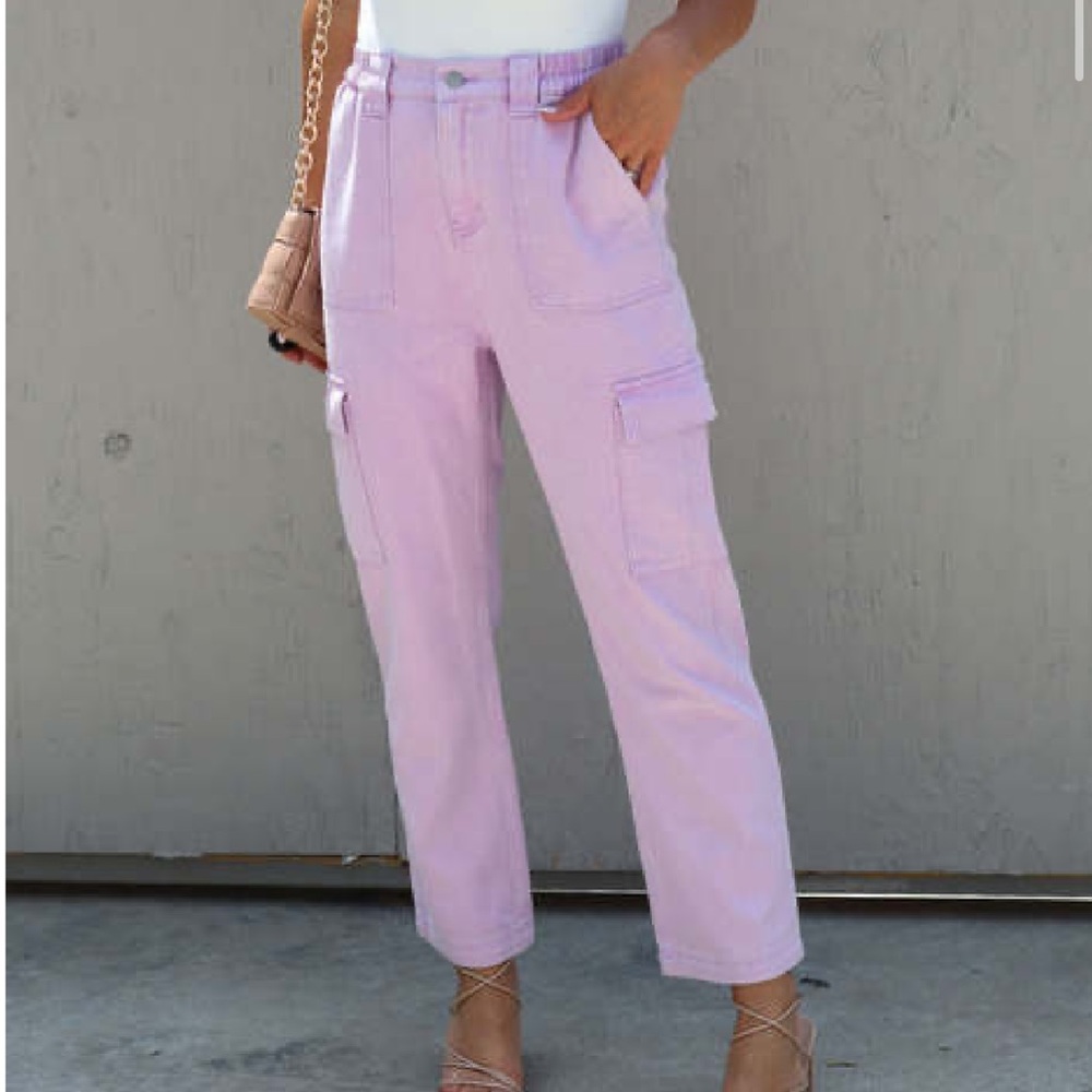VICI Sancti Cargo Pants Lavender Small NWOT